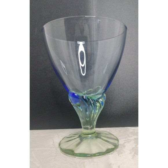 Bormioli Rocco Bahia Blue Green Water Goblet Glassware - Picture 15 of 16